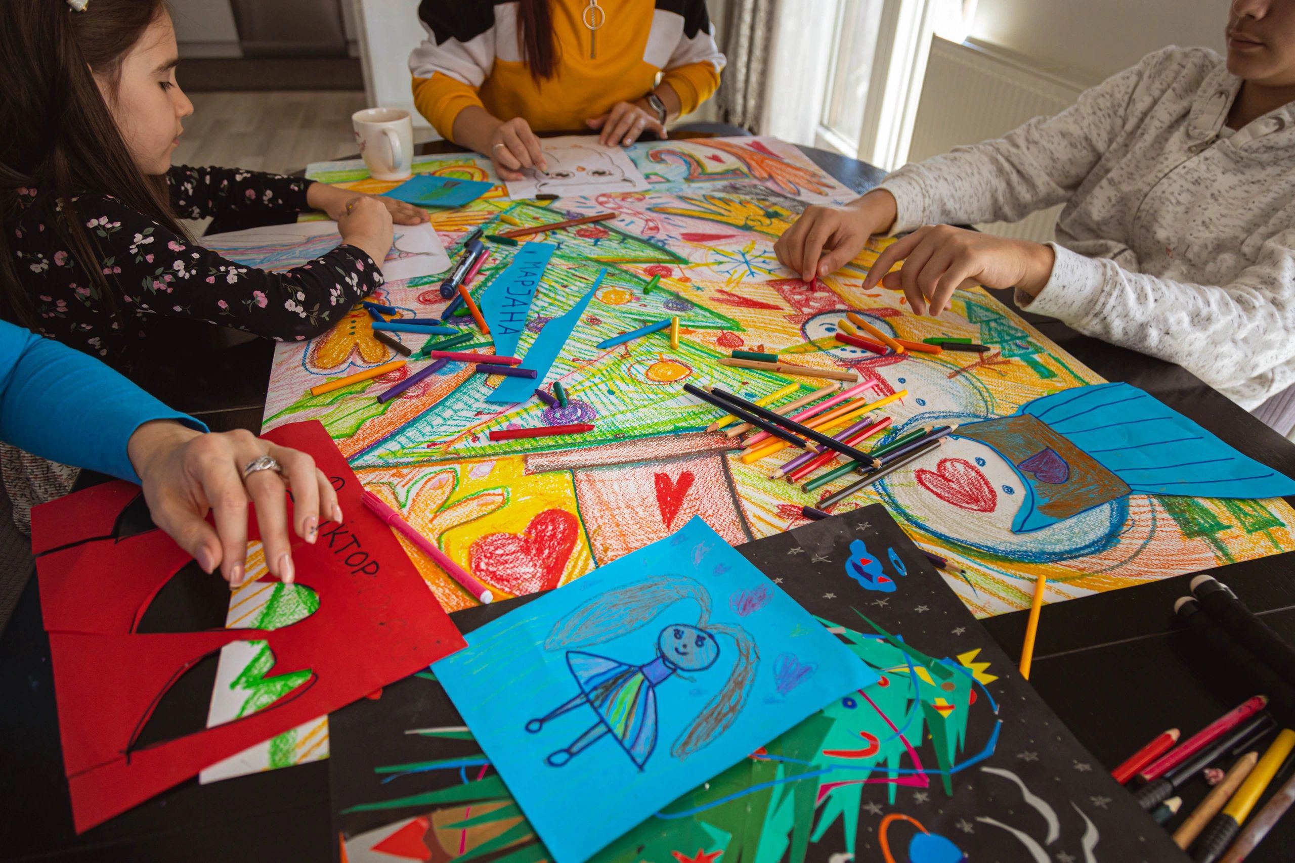 creative family learning together